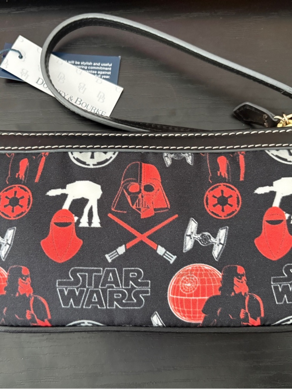 Dooney & Bourke Black, Red & White Star Wars Wristlet